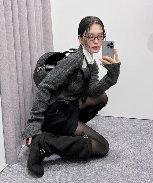 Miseki SEOUL(ミセキソウル)の「Side button knit CHARCOAL(ニット/セーター・レディース・その他・OS)」の12枚目の写真