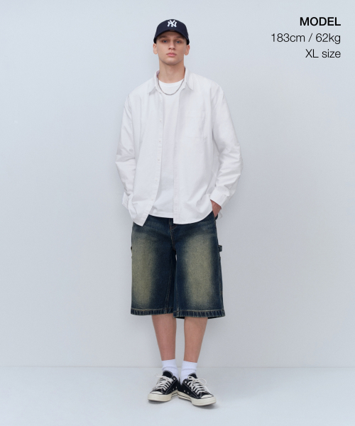 MUSINSA STANDARD（ムシンサスタンダード）の「ベーシックウォッシュドポプリンシャツ[ホワイト]（シャツ/ブラウス・メンズ・その他・SMALL/MEDIUM/LARGE/X-LARGE/XX-LARGE）」の2枚目の写真