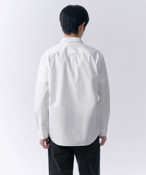 MUSINSA STANDARD（ムシンサスタンダード）の「ベーシックウォッシュドポプリンシャツ[ホワイト]（シャツ/ブラウス・メンズ・その他・SMALL/MEDIUM/LARGE/X-LARGE/XX-LARGE）」の4枚目の写真