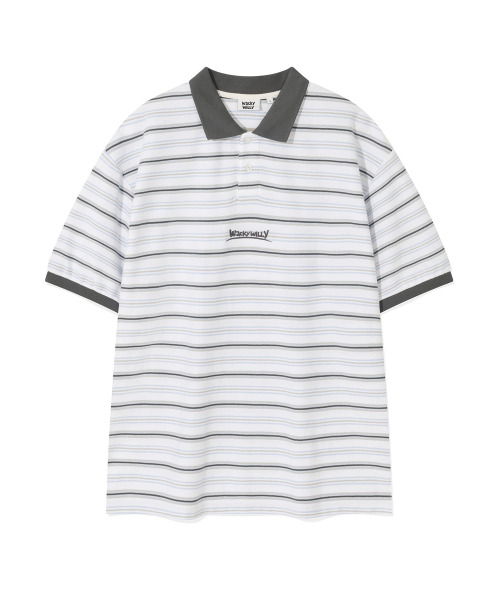 ストライプカラーTシャツホワイト