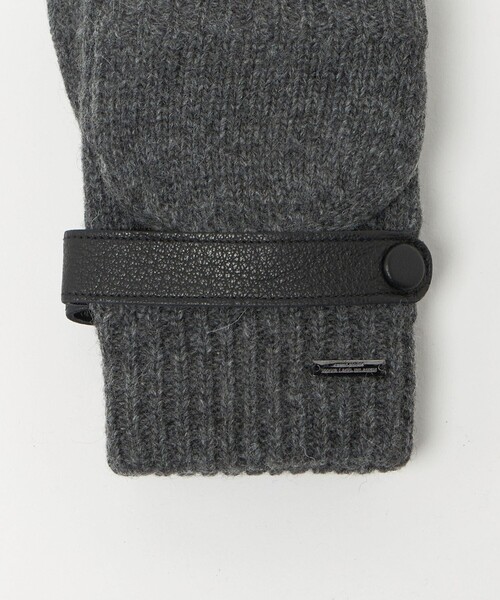green label relaxing(グリーンレーベルリラクシング)の「ミトン ベルト グローブ -タッチパネル対応-(手袋・メンズ・ダークオレンジ/グレー系/ブラック・FREE)」の13枚目の写真
