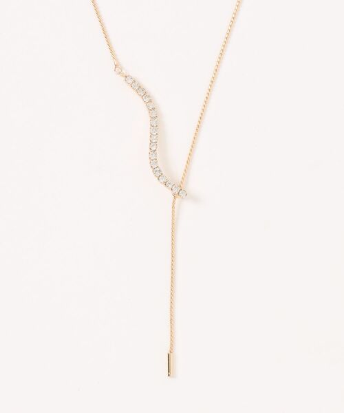 ROPE' PICNIC（ロペピクニック）の「ガラスカーブラインY字ネックレス（ネックレス・レディース・ゴールド/シルバー・FREE）」の11枚目の写真