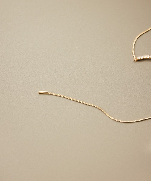 ROPE' PICNIC（ロペピクニック）の「ガラスカーブラインY字ネックレス（ネックレス・レディース・ゴールド/シルバー・FREE）」の9枚目の写真