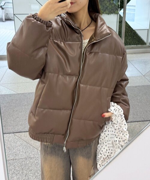 セール】フェイクレザーパフジャケット（ブルゾン）｜CIAOPANIC