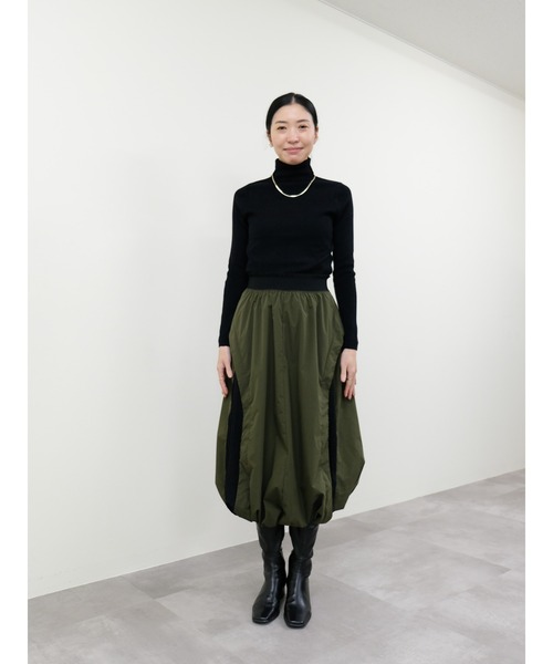 DOLLUPOOPS（ドールアップウップス）の「サイド切替バルーンスカート（スカート・レディース・カーキ/ブラック・FREE）」の12枚目の写真