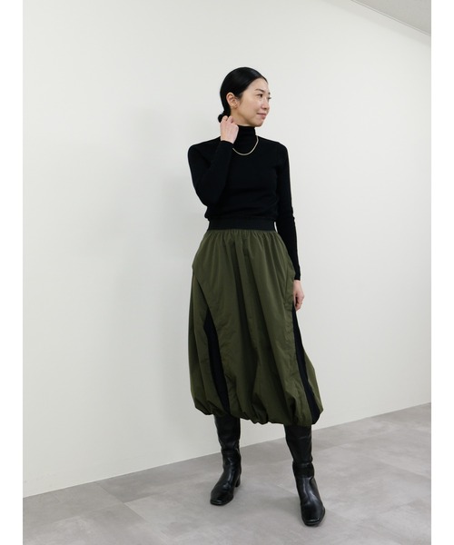DOLLUPOOPS（ドールアップウップス）の「サイド切替バルーンスカート（スカート・レディース・カーキ/ブラック・FREE）」の3枚目の写真