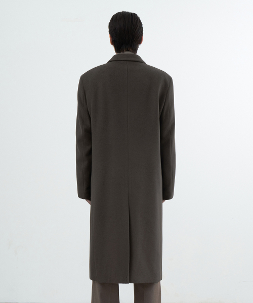 MUSINSA STANDARD（ムシンサスタンダード）の「カシミヤブレンドマスキュリンダブルチェスターフィールドロングコート[カーキブラウン]（チェスターコート・メンズ・その他・MEDIUM/XX-LARGE/X-LARGE/LARGE）」の5枚目の写真