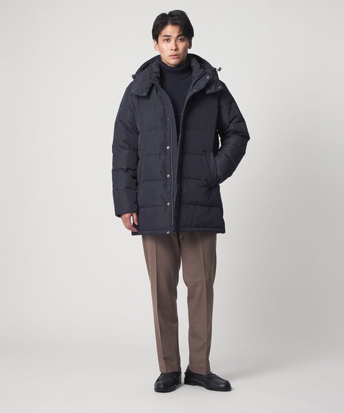 A DAY IN THE LIFE UNITED ARROWS(アデイインザライフユナイテッドアローズ)の「フーデッド ミドル ダウンブルゾン-撥水・防風-<A DAY IN THE LIFE>(ダウンジャケット/コート・メンズ・ブラック/ネイビー・M/L/XL)」の14枚目の写真
