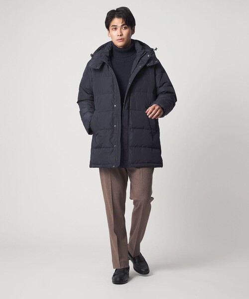 A DAY IN THE LIFE UNITED ARROWS(アデイインザライフユナイテッドアローズ)の「フーデッド ミドル ダウンブルゾン-撥水・防風-<A DAY IN THE LIFE>(ダウンジャケット/コート・メンズ・ブラック/ネイビー・M/L/XL)」の15枚目の写真