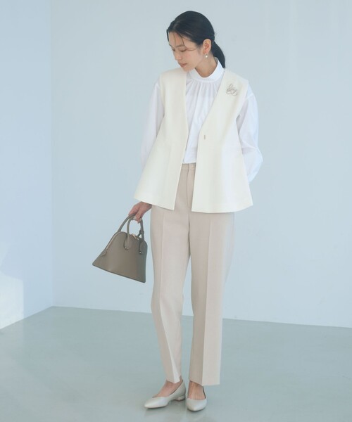 green label relaxing（グリーンレーベルリラクシング）の「［size SHORTあり］ハイネック ボリューム スリーブ ブラウス（シャツ/ブラウス・レディース・ホワイト/ネイビー/その他1・FREE/SHORT）」の11枚目の写真