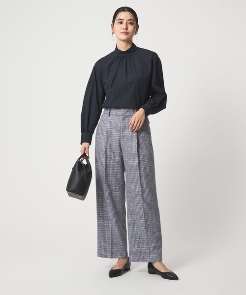 green label relaxing（グリーンレーベルリラクシング）の「［size SHORTあり］ハイネック ボリューム スリーブ ブラウス（シャツ/ブラウス・レディース・ホワイト/ネイビー/その他1・FREE/SHORT）」の13枚目の写真