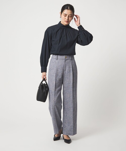 green label relaxing（グリーンレーベルリラクシング）の「［size SHORTあり］ハイネック ボリューム スリーブ ブラウス（シャツ/ブラウス・レディース・ホワイト/ネイビー/その他1・FREE/SHORT）」の14枚目の写真