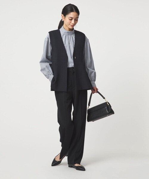 green label relaxing（グリーンレーベルリラクシング）の「［size SHORTあり］ハイネック ボリューム スリーブ ブラウス（シャツ/ブラウス・レディース・ホワイト/ネイビー/その他1・FREE/SHORT）」の17枚目の写真