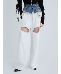 SORIN（ソリン　）の「Slit Design Wide Sweat Pants/スリットデザインワイドスウェットパンツ（スウェットパンツ）」