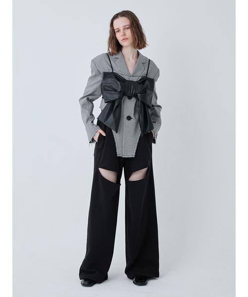 SORIN(ソリン )の「Slit Design Wide Sweat Pants/スリットデザインワイドスウェットパンツ(スウェットパンツ・レディース・ブラック/ホワイト・38)」の10枚目の写真