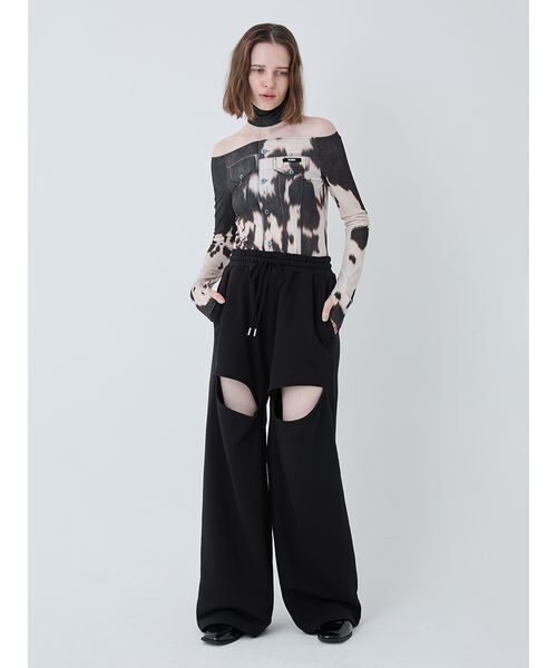 SORIN(ソリン )の「Slit Design Wide Sweat Pants/スリットデザインワイドスウェットパンツ(スウェットパンツ・レディース・ブラック/ホワイト・38)」の12枚目の写真