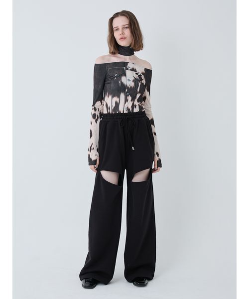 SORIN(ソリン )の「Slit Design Wide Sweat Pants/スリットデザインワイドスウェットパンツ(スウェットパンツ・レディース・ブラック/ホワイト・38)」の22枚目の写真
