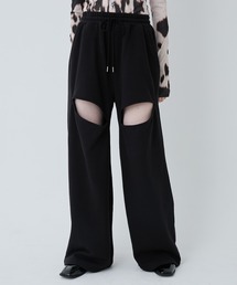 Slit Design Wide Sweat Pants/スリットデザインワイドスウェットパンツ