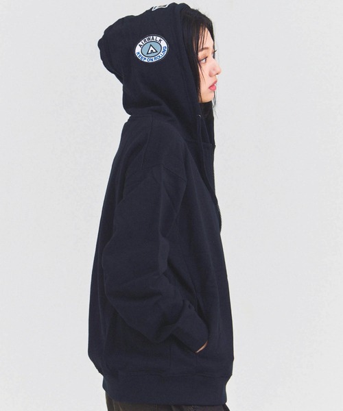 AIRWALK(エアウォーク)の「AIRWALK ワッペンZIPパーカー(パーカー・メンズ・ブラック/グレー・M/L/XL)」の7枚目の写真