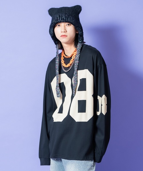 a.p.o.v.(エーピーオービー)の「a.p.o.v. ビッグナンバリングプリントオーバーサイズカットソー(Tシャツ/カットソー・メンズ・ブラック/グレー/ホワイト・ONESIZE)」の2枚目の写真