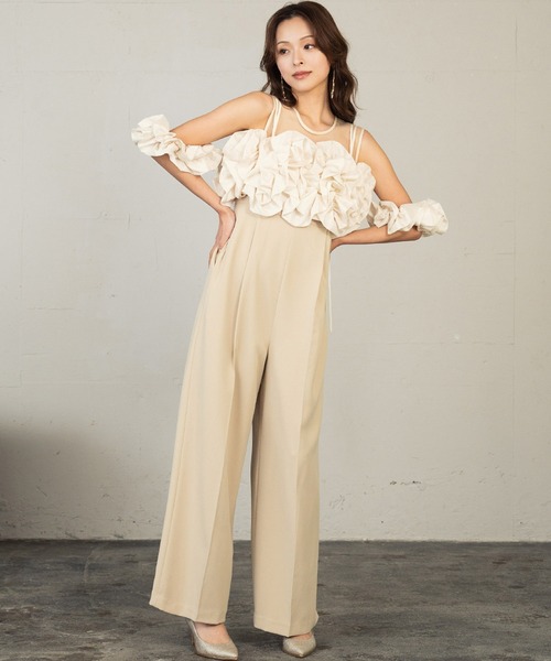 セール】《2026春新作》ボリュームフリルビスチェ シアー