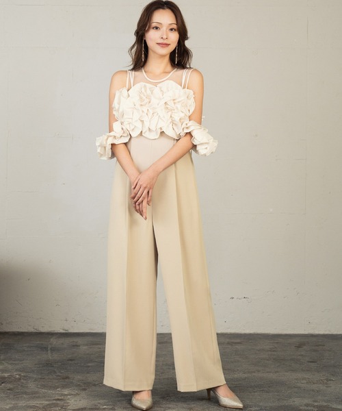 セール】《2026春新作》ボリュームフリルビスチェ シアー