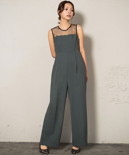 セール】《2026春新作》ボリュームフリルビスチェ シアー