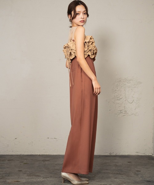 セール】《2026春新作》ボリュームフリルビスチェ シアー