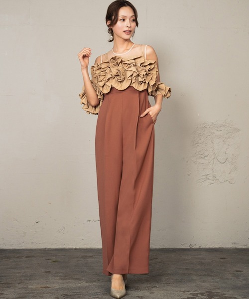 セール】《2026春新作》ボリュームフリルビスチェ シアー