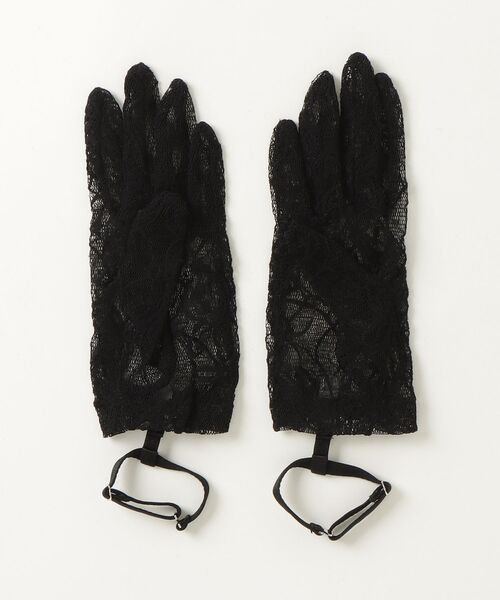 JOHN LAWRENCE SULLIVAN（ジョンローレンスサリバン）の「FLOWER LACE SHORT GLOVES（手袋・メンズ・ブラック・SMALL/MEDIUM）」の6枚目の写真