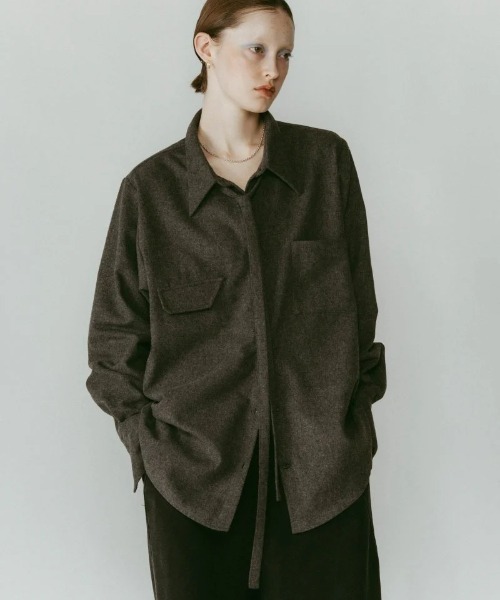 Knuth Marf】accent balloon shirt blouse Knuth Marf accent balloon