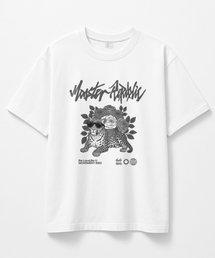 MONSTER REPUBLIC（モンスターリパブリック）の「レオパードガーデン グレーTシャツ ホワイト_8150（Tシャツ/カットソー）」