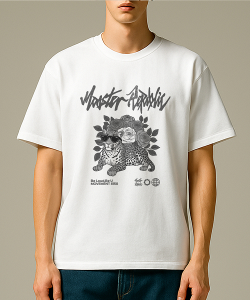 MONSTER REPUBLIC(モンスターリパブリック)の「レオパードガーデン グレーTシャツ ホワイト_8150(Tシャツ/カットソー・レディース・その他・SMALL/MEDIUM/LARGE/X-LARGE)」の4枚目の写真
