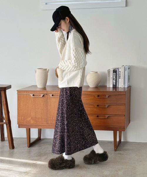 Jewelobe（ジュエローブ）の「フェイクファーサボサンダル（サンダル・レディース・ブラウン/グレー・S/M/L/XL）」の17枚目の写真