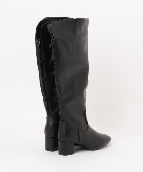 シュープラザ（シュープラザ）の「レディースロングブーツ（ブーツ・レディース・ダークブラウン/ブラック・M/L/S/LL）」の3枚目の写真