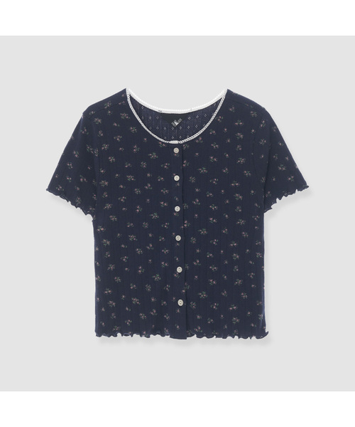 D. BASIC COTTON FLOWER CARDIGAN - 3 COLOR