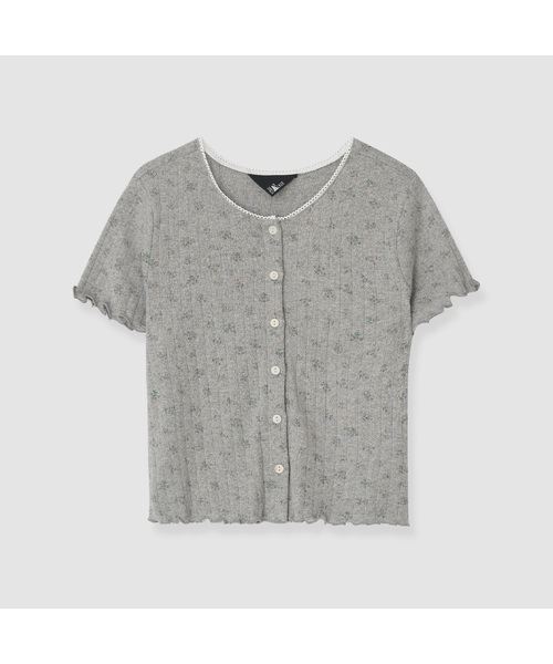 DEARSTALKER(ディアストーカー)の「D. BASIC COTTON FLOWER CARDIGAN - 3 COLOR(カーディガン/ボレロ・レディース・グレー/ネイビー・FREE)」の1枚目の写真