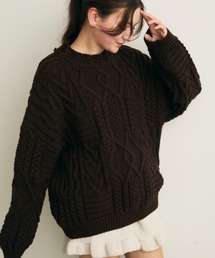 Lunea | デザインオーバーニット(ニット/セーター)