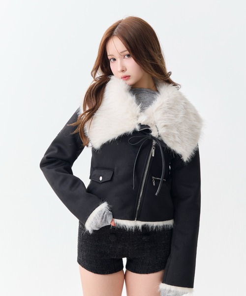 Romance Suede Fur Jacket（ムートンコート）｜andwang（アンドワン
