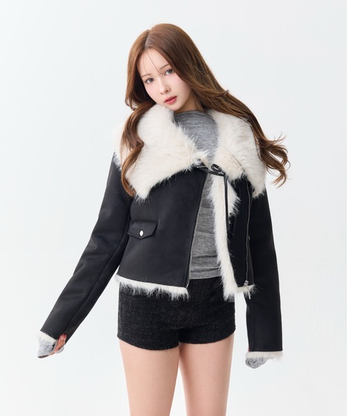 Romance Suede Fur Jacket（ムートンコート）｜andwang（アンドワン