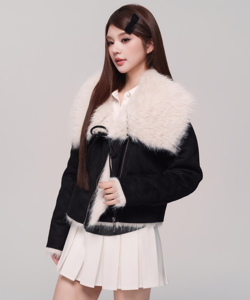 ジャケット・アウター Washed denim fur outer andwang.shop ジャケット・アウター Washed denim fur outer andwang.shop