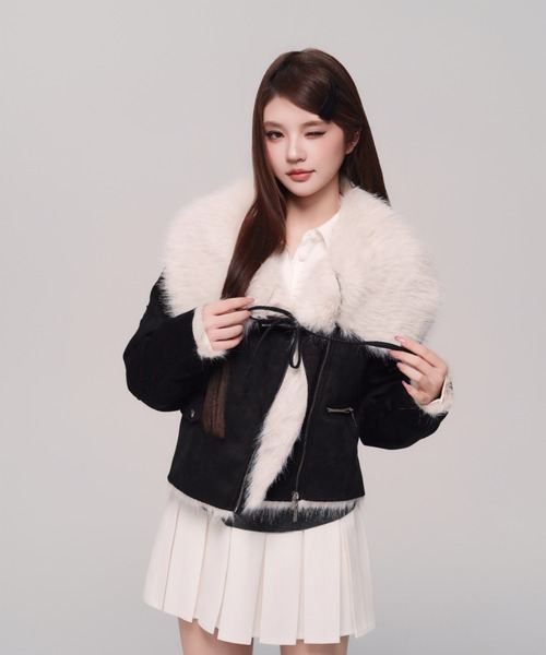 Romance Suede Fur Jacket（ムートンコート）｜andwang（アンドワン