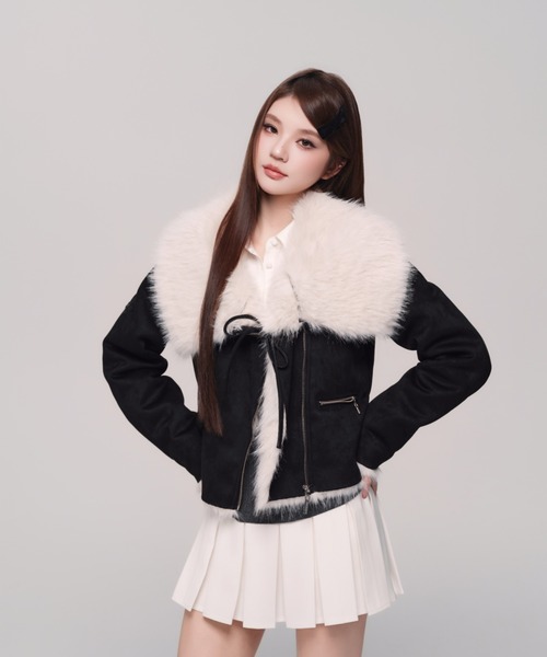 Romance Suede Fur Jacket（ムートンコート）｜andwang（アンドワン