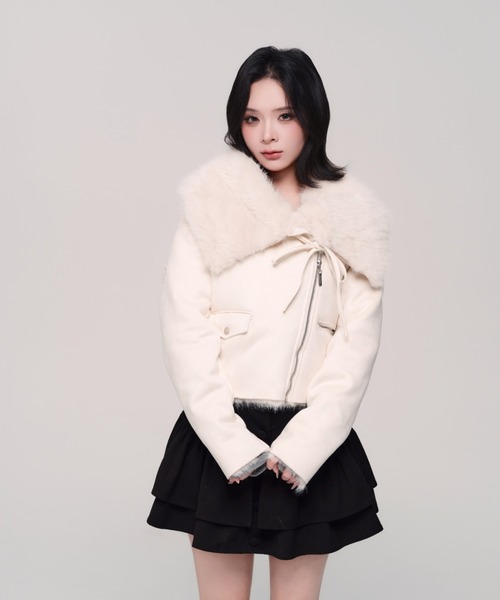 ジャケット・アウター andwang fur zip up jacket andwang Fur zip up jacket