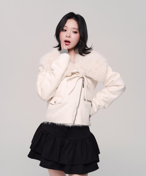 Romance Suede Fur Jacket（ムートンコート）｜andwang（アンドワン