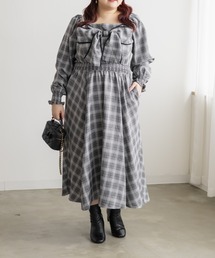 CLETTEオリジナルチェック柄ジップワンピース（ワンピース）｜CLETTE