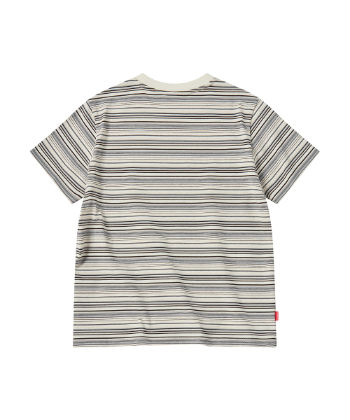 COMONINOZ（コモニノズ）の「W スリム マルチストライプ Tシャツ [グレー]（Tシャツ/カットソー・レディース・グレー・FREE）」の3枚目の写真