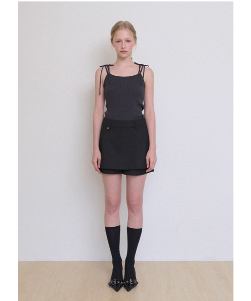 MICANE(ミケーネ)の「アシャーミニスカートショーツ(スカート・レディース・ブラック/チャコール・X-LARGE/XX-LARGE/X-SMALL/SMALL/MEDIUM/LARGE)」の6枚目の写真