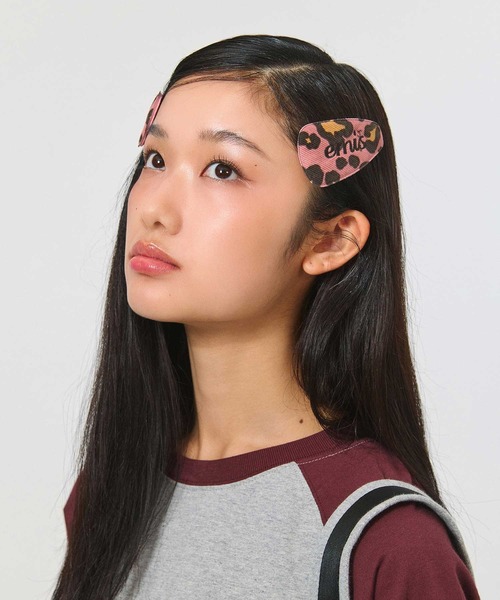 EMIS(イミス)の「CORDUROY EMIS LEOPARD HAIRPIN(ヘアピン・レディース・ピンク/ベージュ/ダークグレー/ブルー・FREE)」の6枚目の写真
