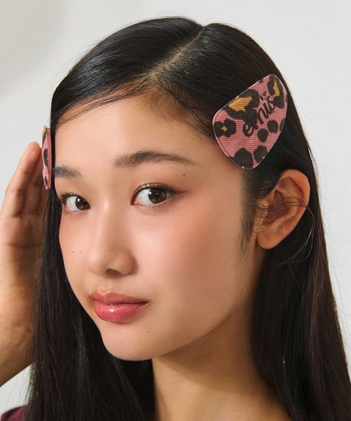 EMIS(イミス)の「CORDUROY EMIS LEOPARD HAIRPIN(ヘアピン・レディース・ピンク/ベージュ/ダークグレー/ブルー・FREE)」の7枚目の写真